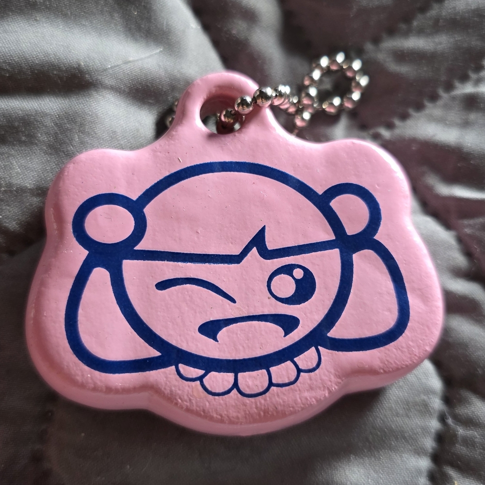 Pink Cartoon Character Keychain